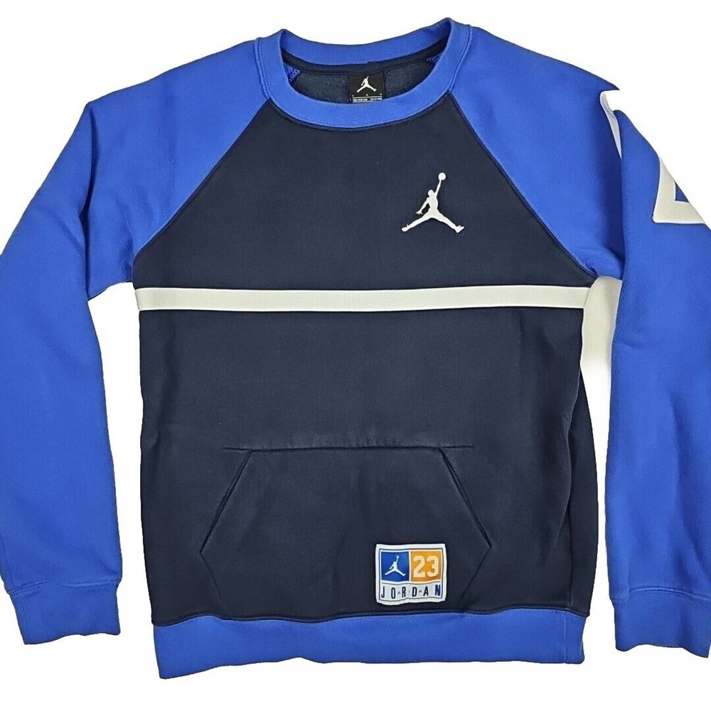 Nike Air Jordan Jump Man Sweatshirt Blue/Black/White Size Youth Large Basketball